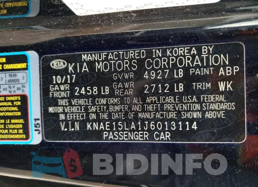 KNAE15LA1J6013114 Photo# 13