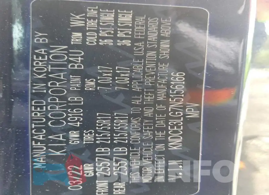 KNDCE3LG7N5156166 Photo# 13