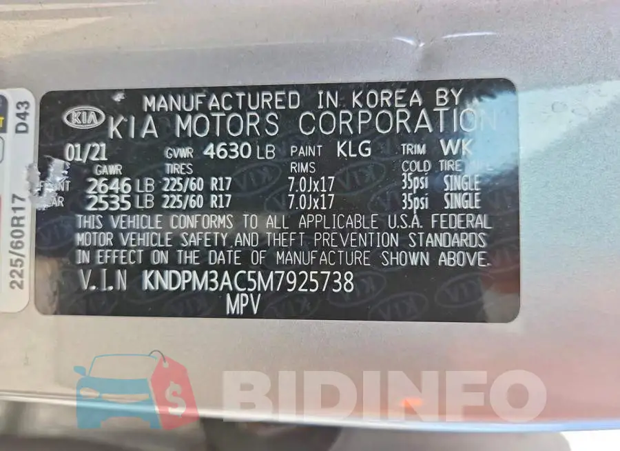 KNDPM3AC5M7925738 Photo# 13