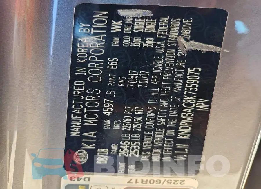 KNDPM3AC8K7559075 Photo# 13