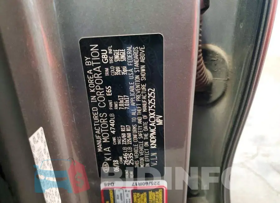 KNDPMCACXK7525252 Photo# 13