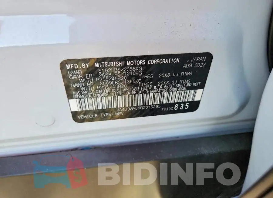 JA4J3WA80RZ015295 Photo# 13