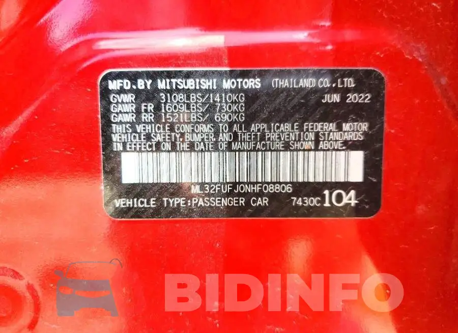 ML32FUFJ0NHF08806 Photo# 12