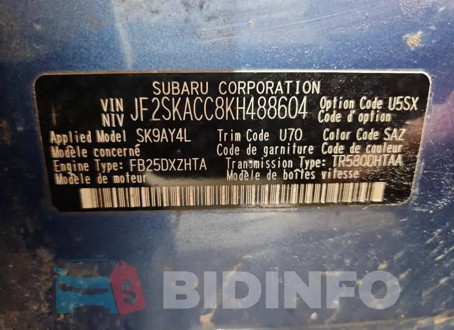 JF2SKACC8KH488604 Photo# 13