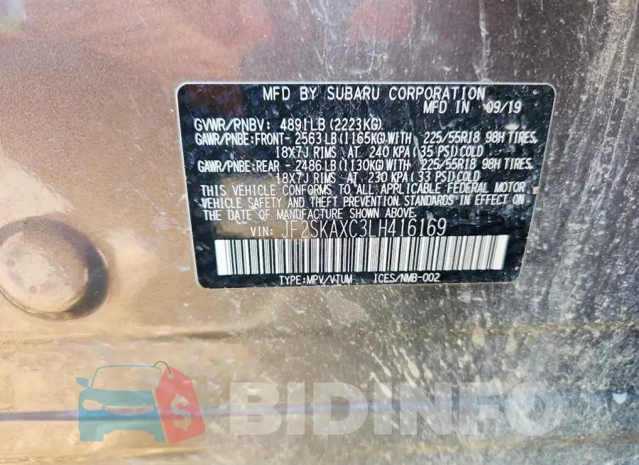 JF2SKAXC3LH416169 Photo# 12