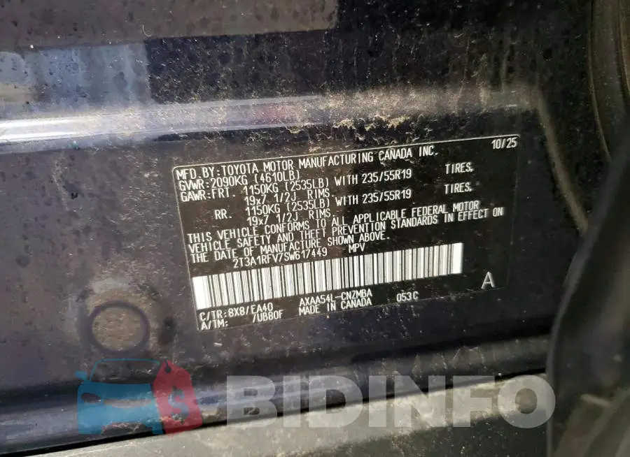 2T3A1RFV7SW617449 Photo# 13