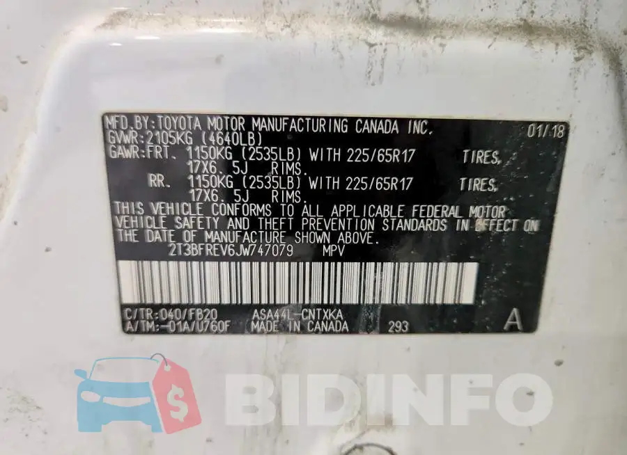 2T3BFREV6JW747079 Photo# 13