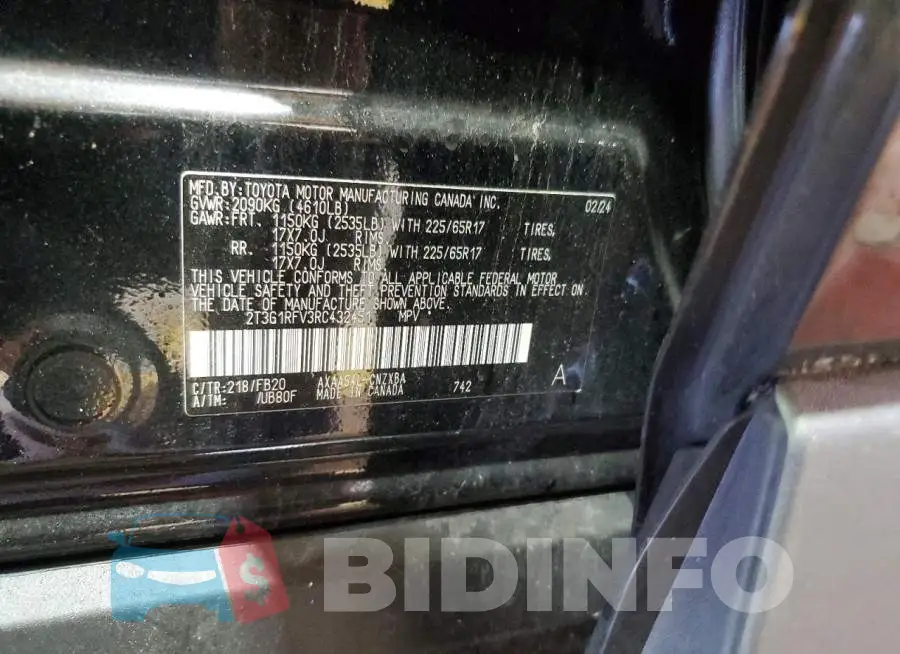 2T3G1RFV3RC432451 Photo# 14