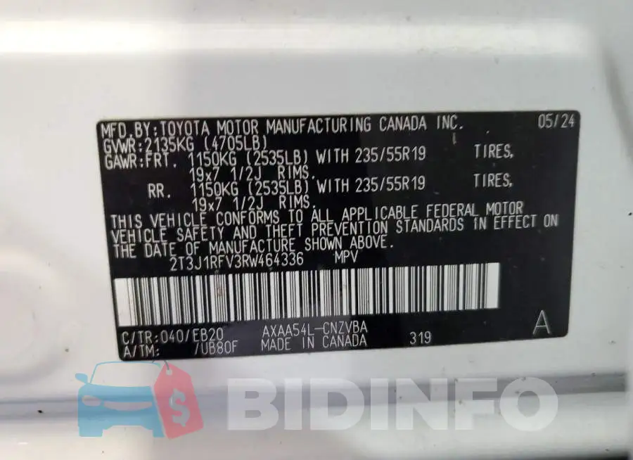 2T3J1RFV3RW464336 Photo# 13