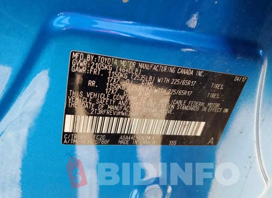 2T3RFREV9HW636681 Photo# 13