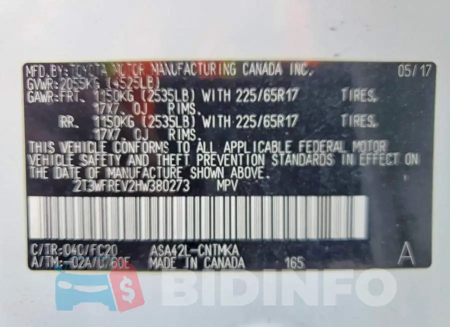 2T3WFREV2HW380273 Photo# 14