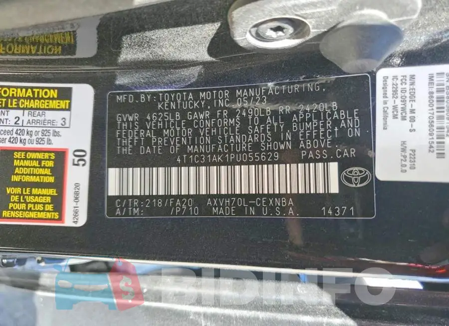 4T1C31AK1PU055629 Photo# 12