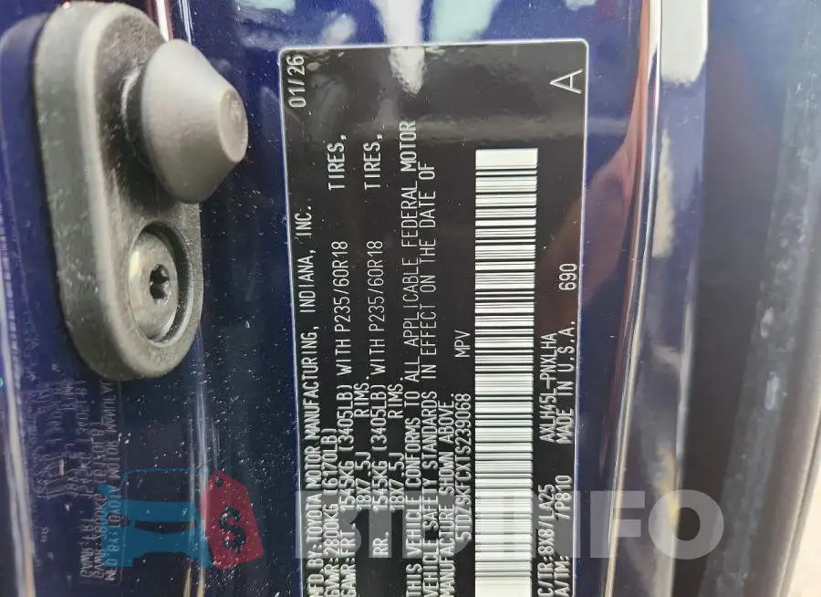 5TDZSKFCXTS239068 Photo# 14