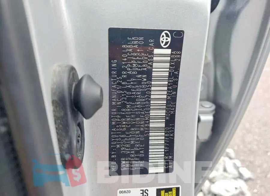 5YFB4MDE0SP270350 Photo# 12