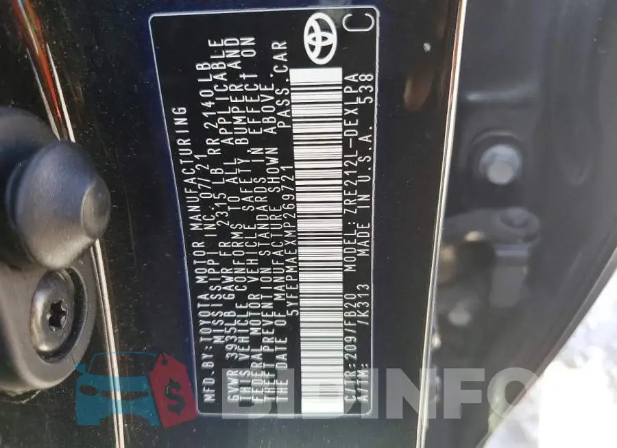 5YFEPMAEXMP269721 Photo# 12