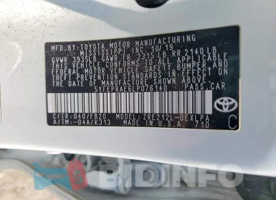 5YFEPRAE6LP076140 Photo# 12