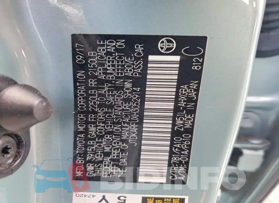 JTDKARFUXH3052914 Photo# 12