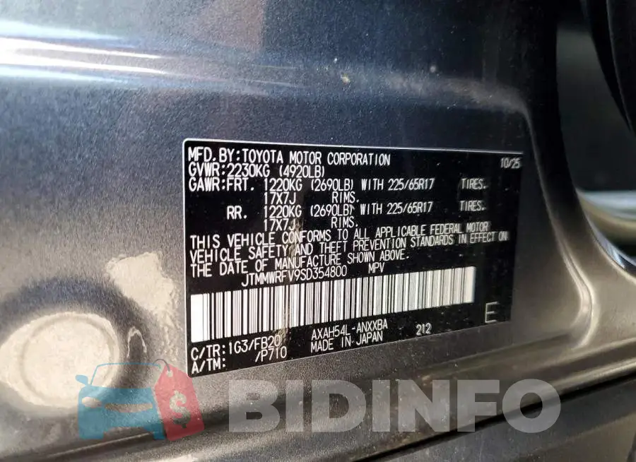 JTMMWRFV9SD354800 Photo# 13