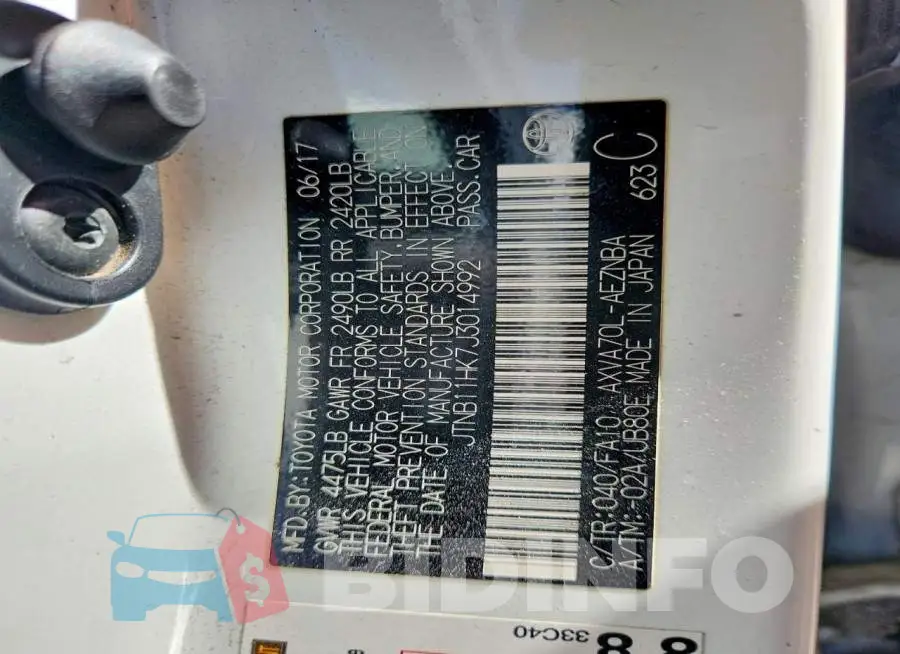 JTNB11HK7J3014992 Photo# 13