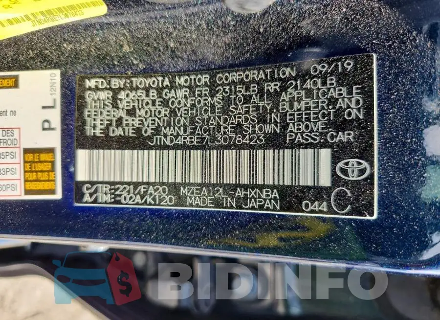 JTND4RBE7L3078423 Photo# 12