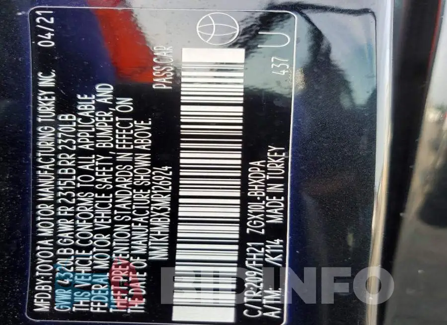 NMTKHMBX3MR126924 Photo# 13