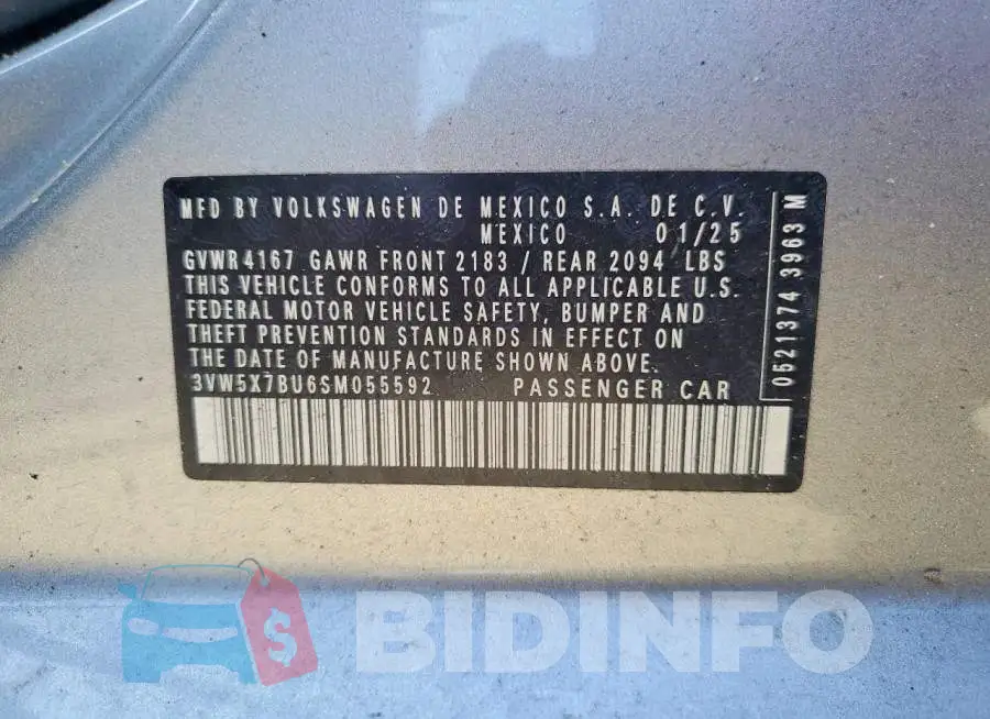 3VW5X7BU6SM055592 Photo# 12