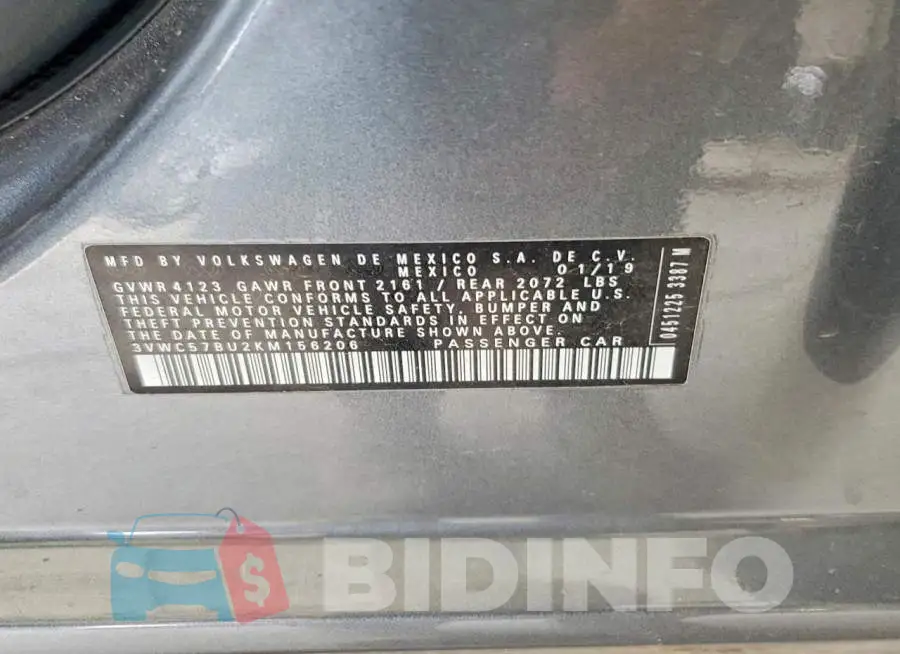 3VWC57BU2KM156206 Photo# 12