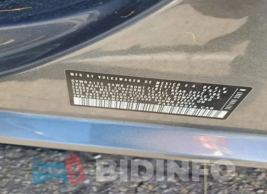 3VWC57BU6KM040720 Photo# 12