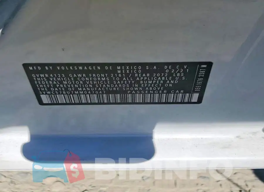 3VWC57BU7MM047047 Photo# 12