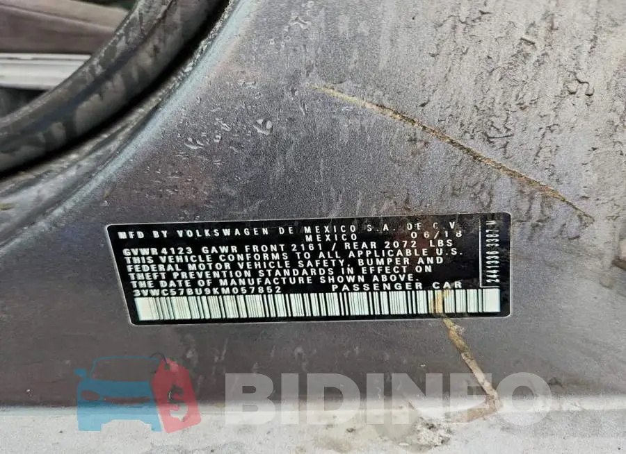 3VWC57BU9KM057852 Photo# 12