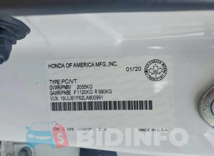 19UUB1F62LA800991 Photo# 13