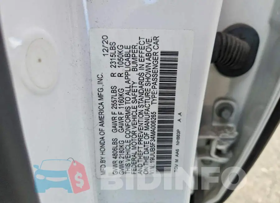 19UUB5F34MA006265 Photo# 12