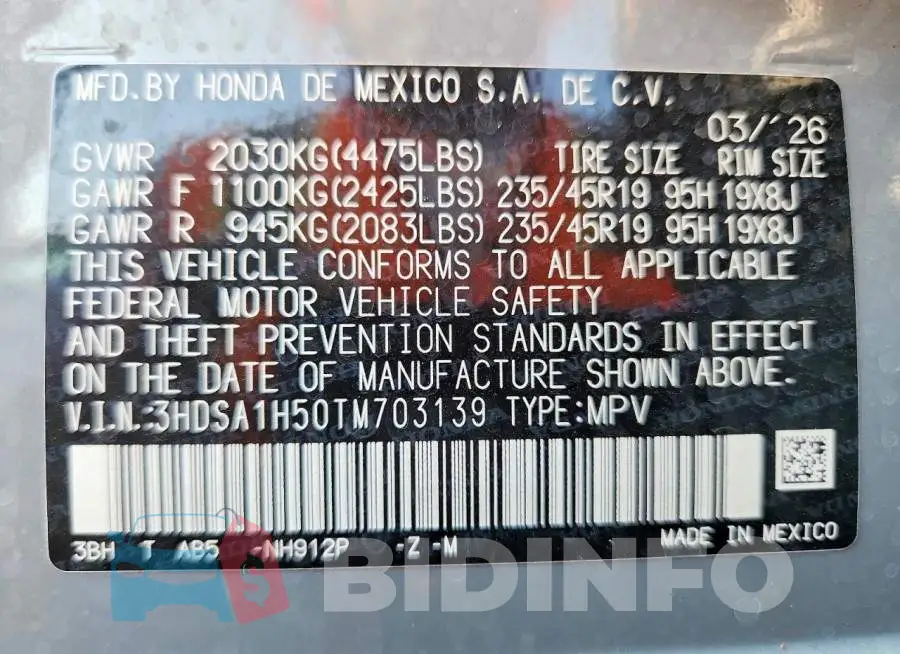 3HDSA1H50TM703139 Photo# 14