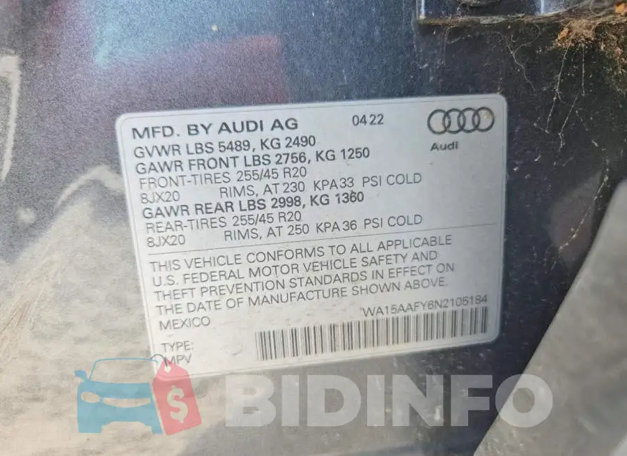 WA15AAFY6N2105184 Photo# 13