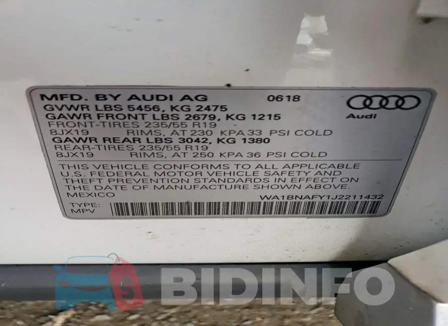 WA1BNAFY1J2211432 Photo# 12