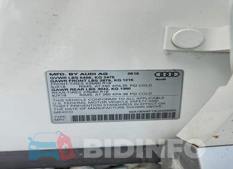 WA1BNAFYXJ2204043 Photo# 13