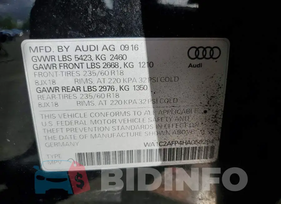 WA1C2AFP4HA059294 Photo# 13