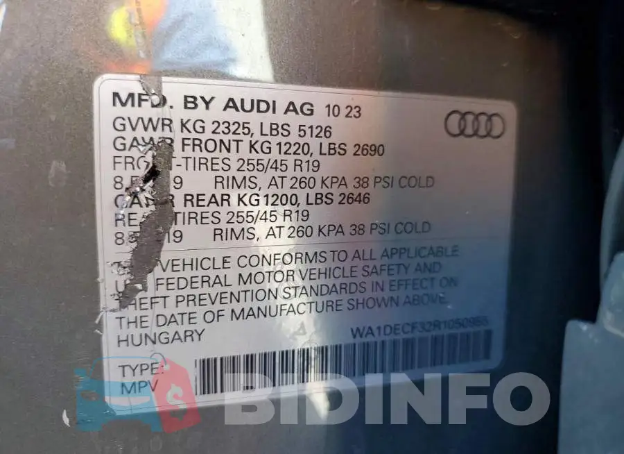 WA1DECF32R1050955 Photo# 13