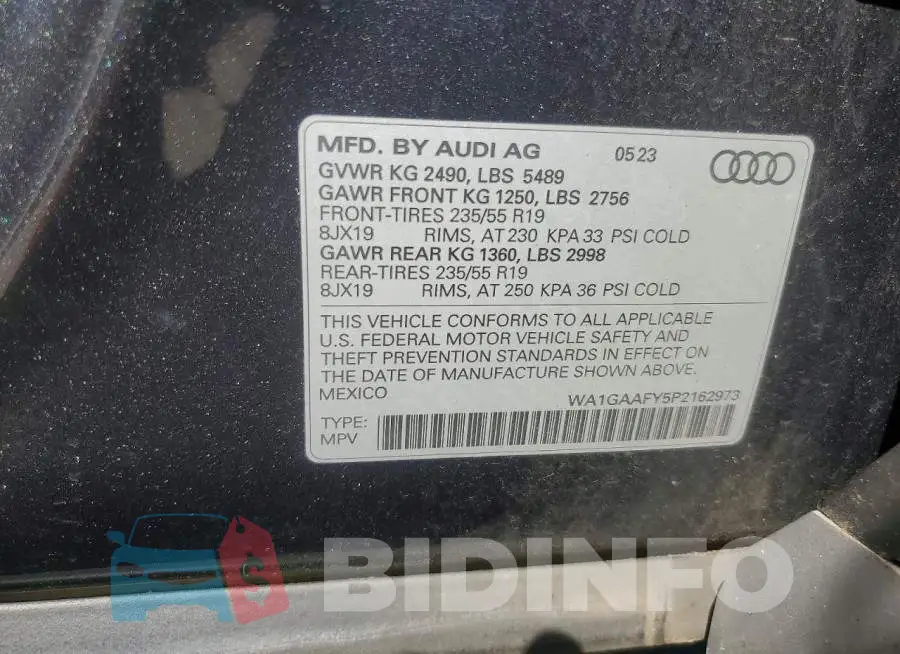 WA1GAAFY5P2162973 Photo# 14