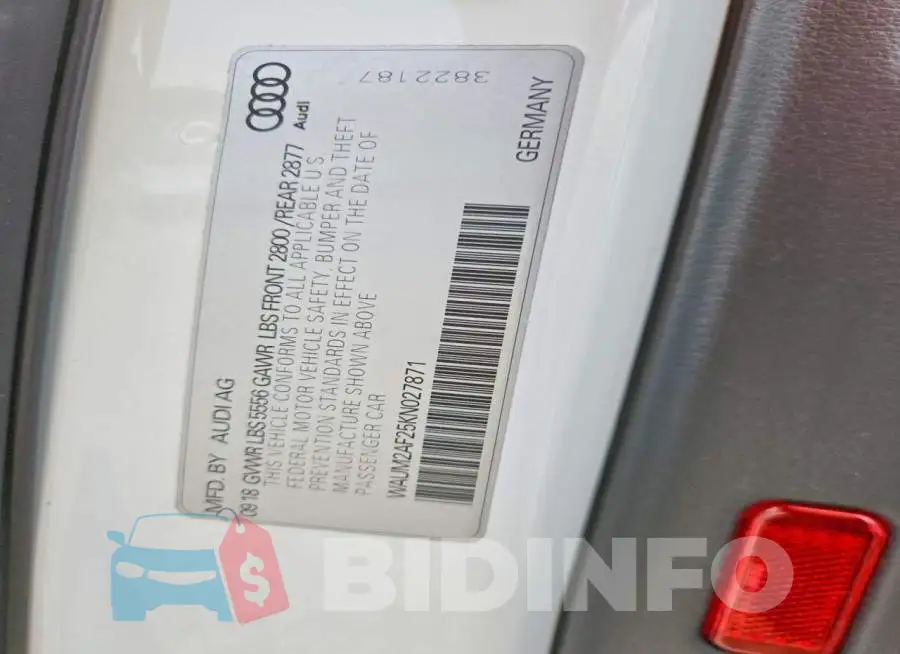 WAUM2AF25KN027871 Photo# 12