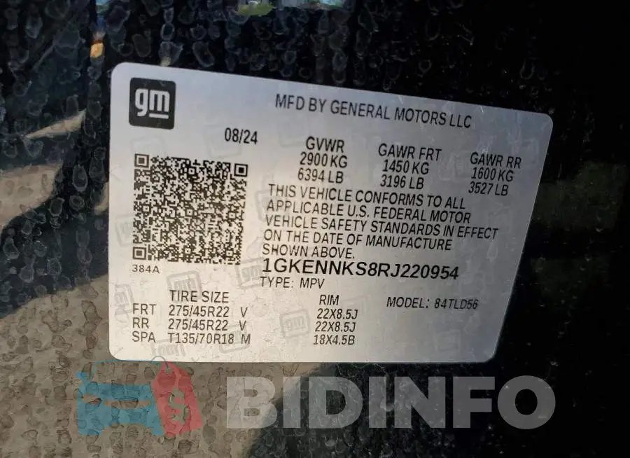 1GKENNKS8RJ220954 Photo# 13
