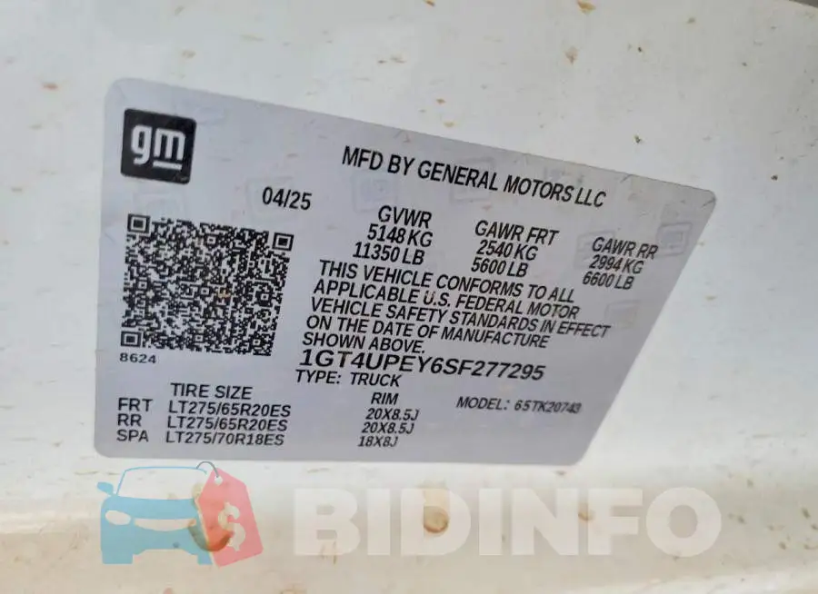 1GT4UPEY6SF277295 Photo# 12