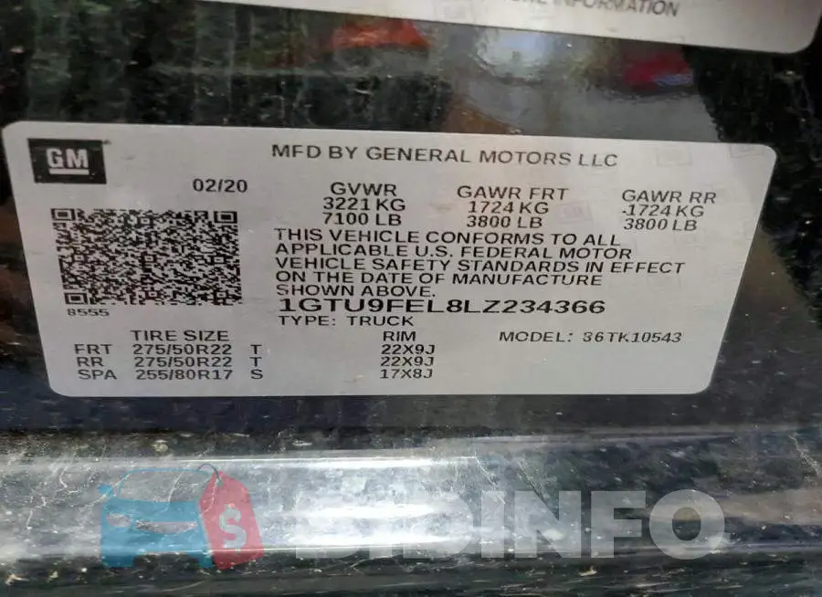 1GTU9FEL8LZ234366 Photo# 13