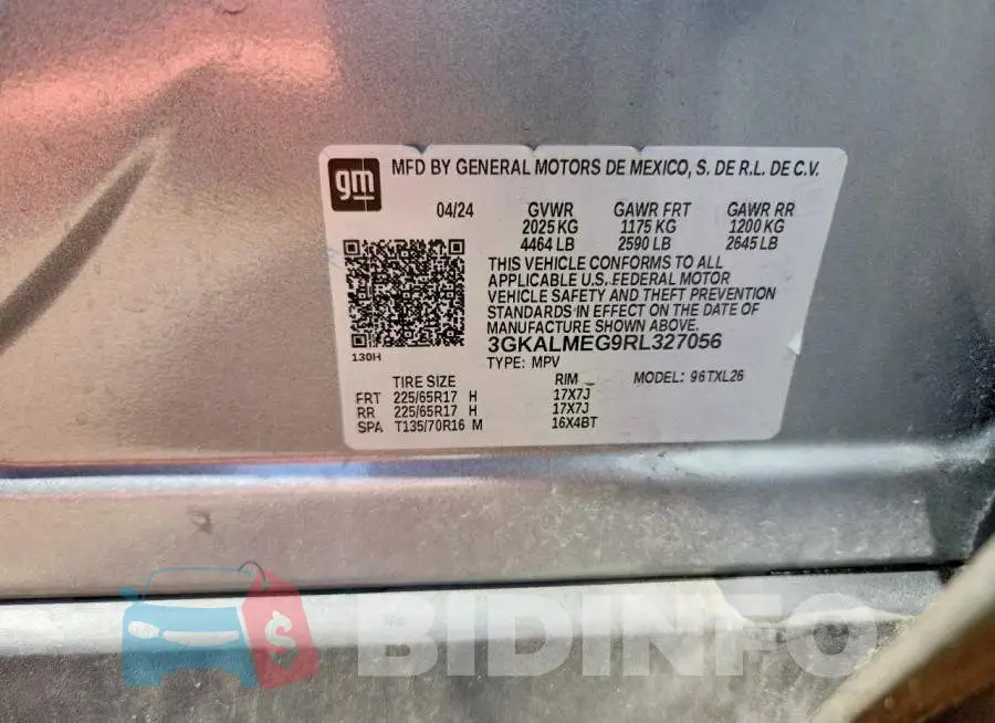 3GKALMEG9RL327056 Photo# 12
