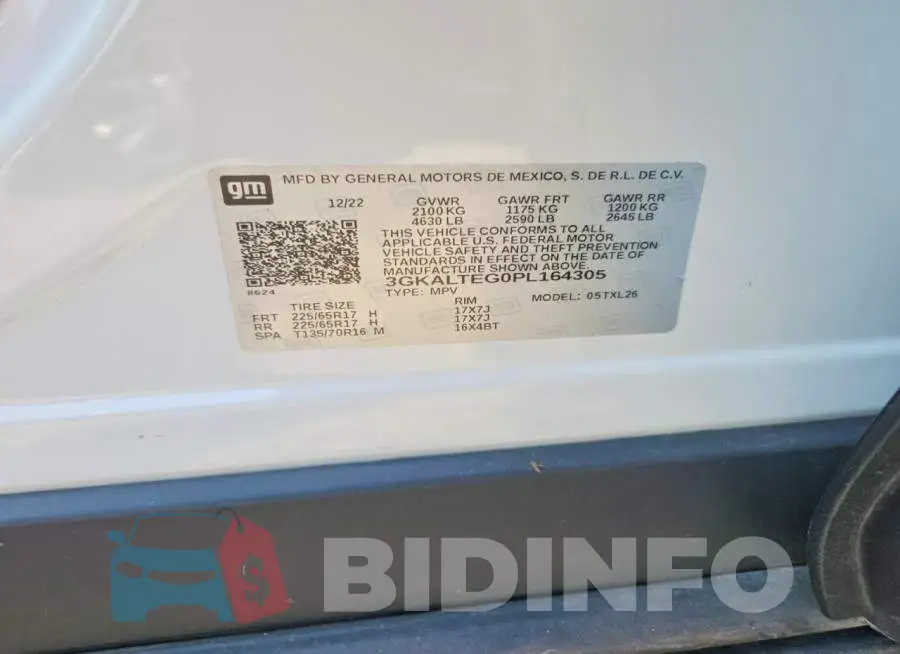 3GKALTEG0PL164305 Photo# 12