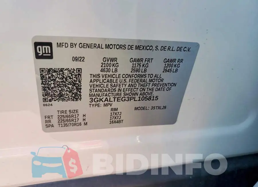 3GKALTEG3PL105815 Photo# 13