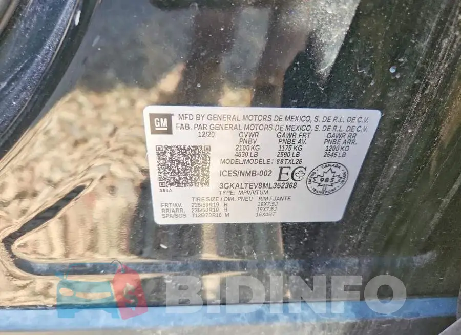 3GKALTEV8ML352368 Photo# 13