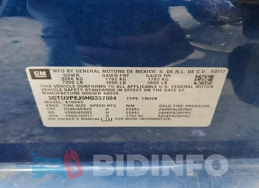 3GTU2PEJ9HG337084 Photo# 12