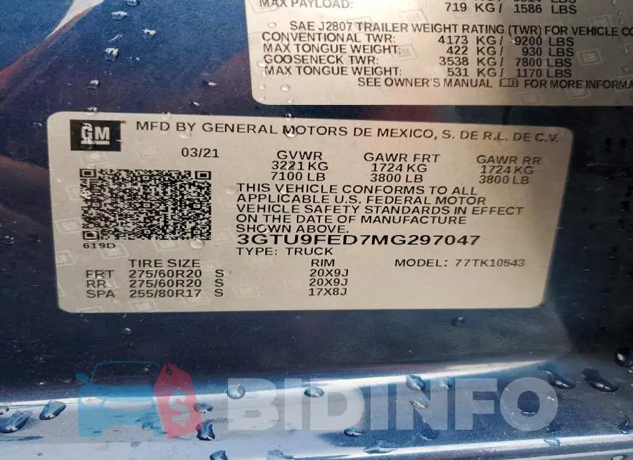3GTU9FED7MG297047 Photo# 12