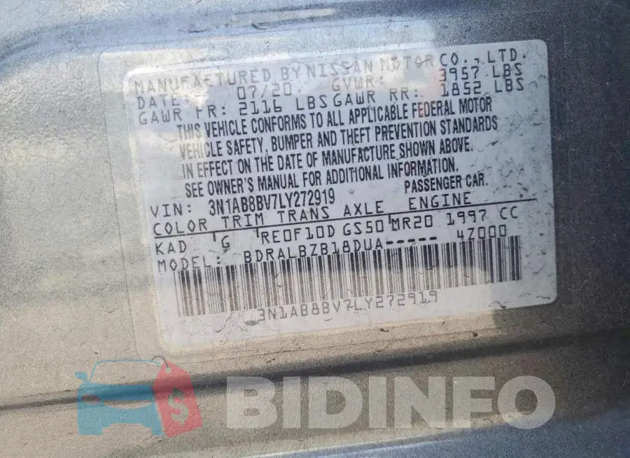 3N1AB8BV7LY272919 Photo# 12